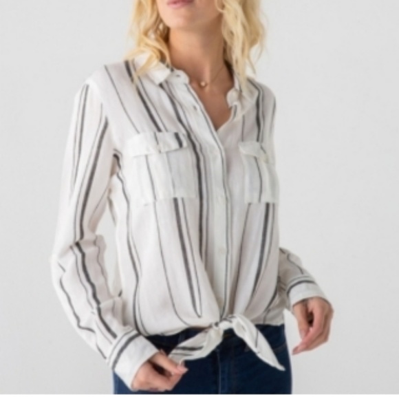 Thread & Supply Sunset Cassidy Tie Front Top Small - Picture 2 of 6